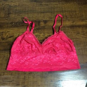 Victorias Secret Red Lace Bralette